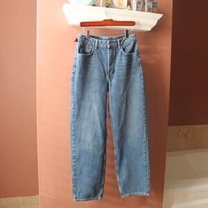 KSUBI Brooklyn Jean Women 28 Medium Blue NWT Relaxed Straight Fit Button Fly